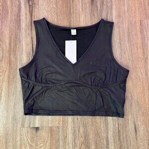 Faux Leather Crop